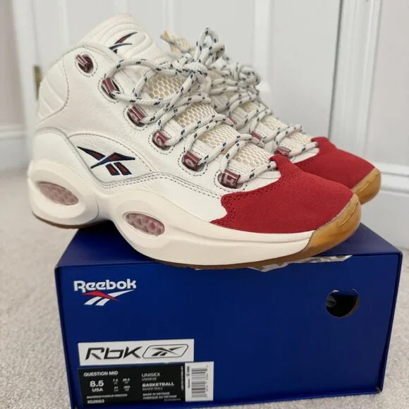 Men's Allen Iverson Question Mid Basketball Shoes - Size 8.5 - Picture 2 of 2